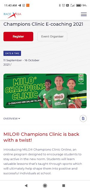 Daftar Anak-Anak Sertai MILO® Champions Clinic: E-Coaching! Peluang Mendapat Bimbingan Bersama Jurulatih Kebangsaan