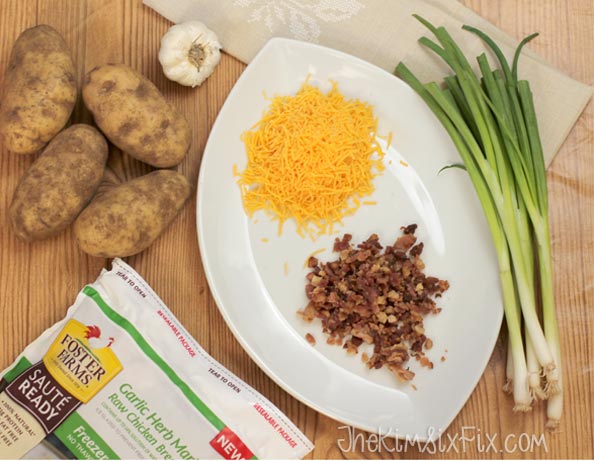 Ingredients for baked potato casserole