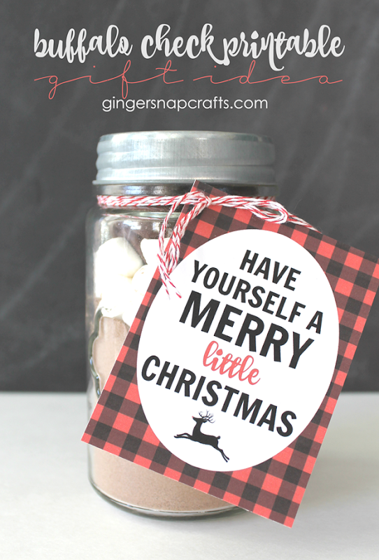 buffalo check printalbe gift idea at   GingerSnapCrafts.com