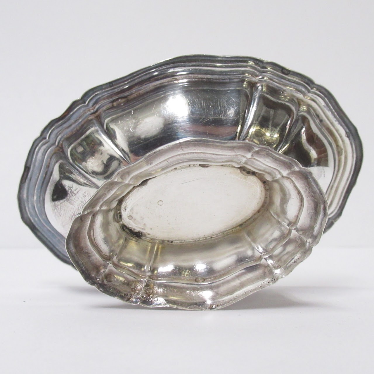 800 Silver Salt Bowl