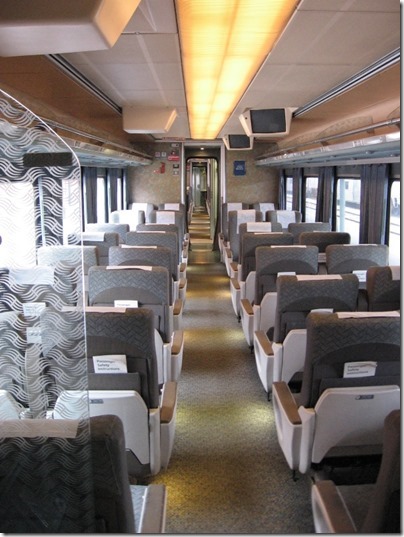 IMG_0710 Amtrak Cascades Talgo Pendular Series VI Coach Class Interior at Union Station in Portland, Oregon on May 10, 2008