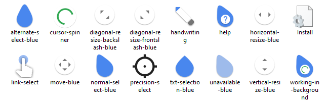 Android-materiaalcursors (blauw)