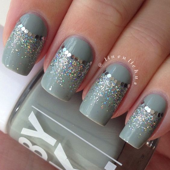 Top 40 Glitter Acrylic Nails Ideas For 2018 - Fashionre