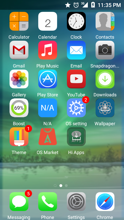 Android application Launcher for IOS 10 &amp; iPhone 7 screenshort