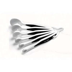 Grip-ez Measuring Spoons 6 Piece Set (1/8 Tsp, 1/4 Tsp, 1/2 Tsp, 1 Tsp, 1/2 T...