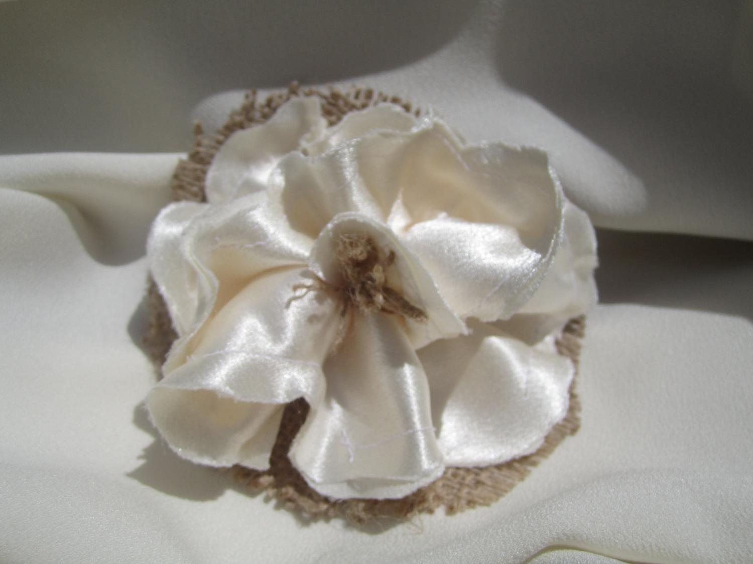 ivory hair clip wedding