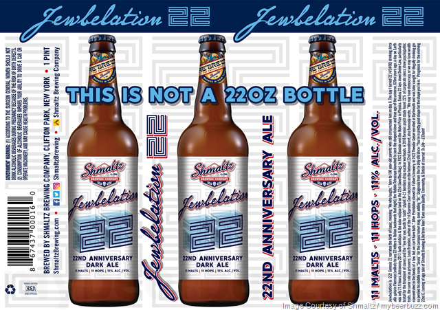 Shmaltz Working On Jewbelation 22 Anniversary Ale 16oz Cans