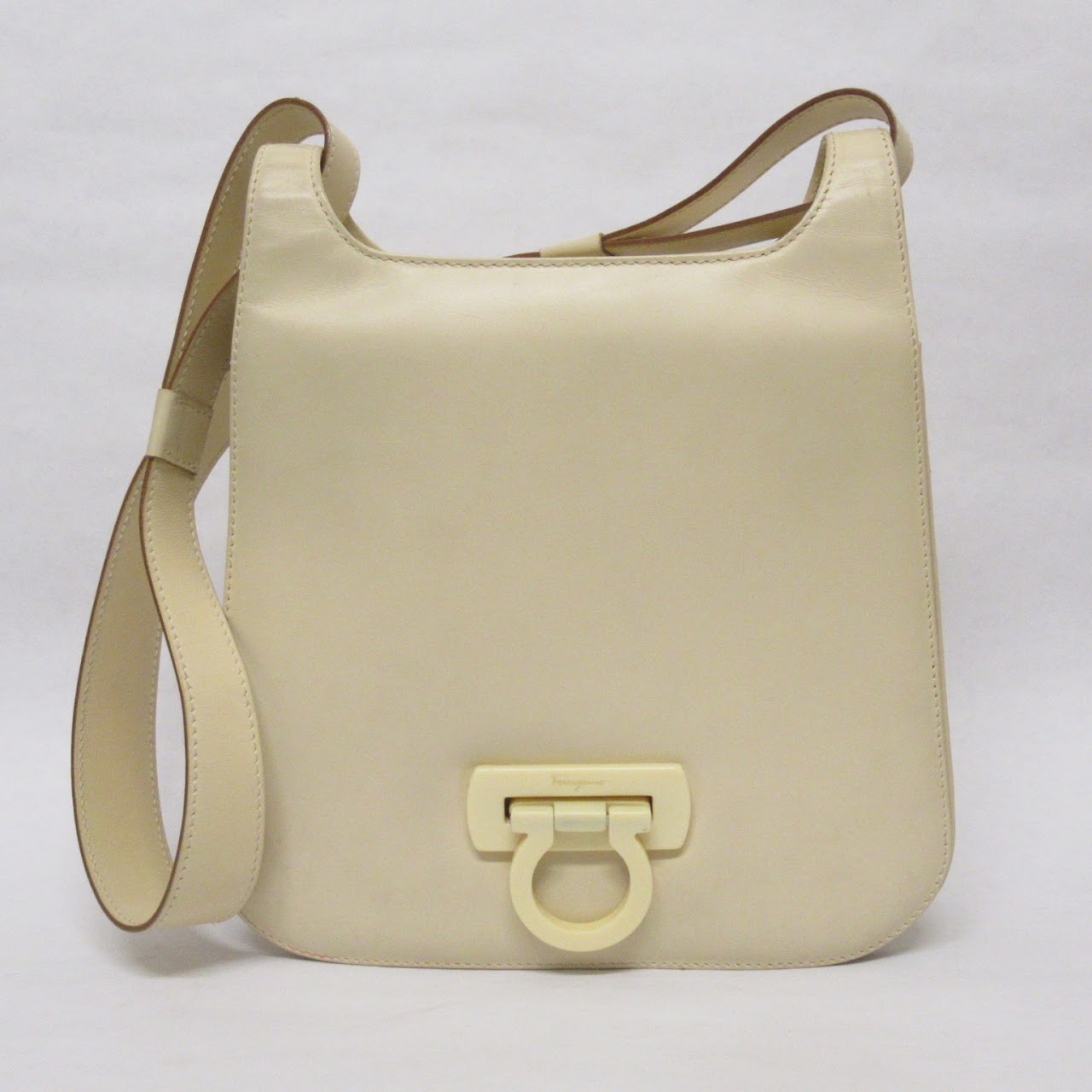 Salvatore Ferragamo Cream Shoulder Bag