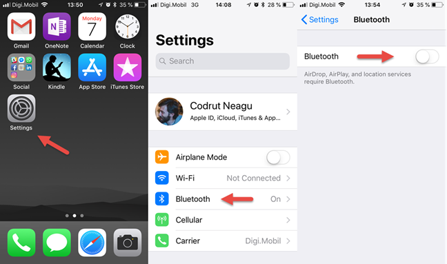 iOS, iPhone, iPad, Bluetooth, connessione