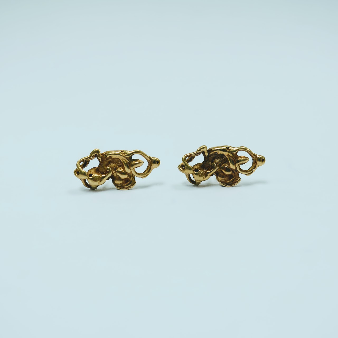 14 K Gold Modern Studs