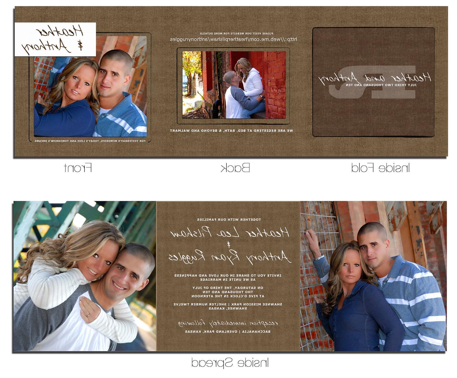 Wedding Invitation -Custom Photo Tri Fold - DEPOSIT - SINCERE