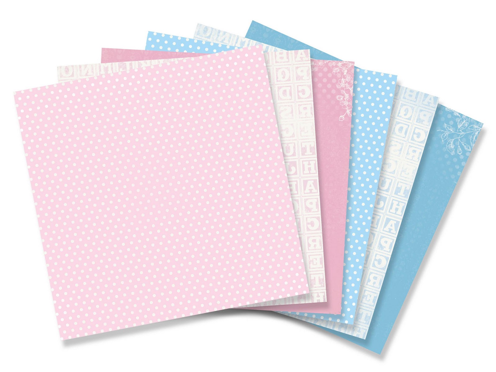 6 patterned papers