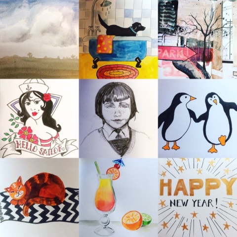 The Prompts For First Nine Days Were Happy New Year Cocktail Sleep Penguin Fringe Sailor Building Bath And Cloud Im Hoping You Can Work Out