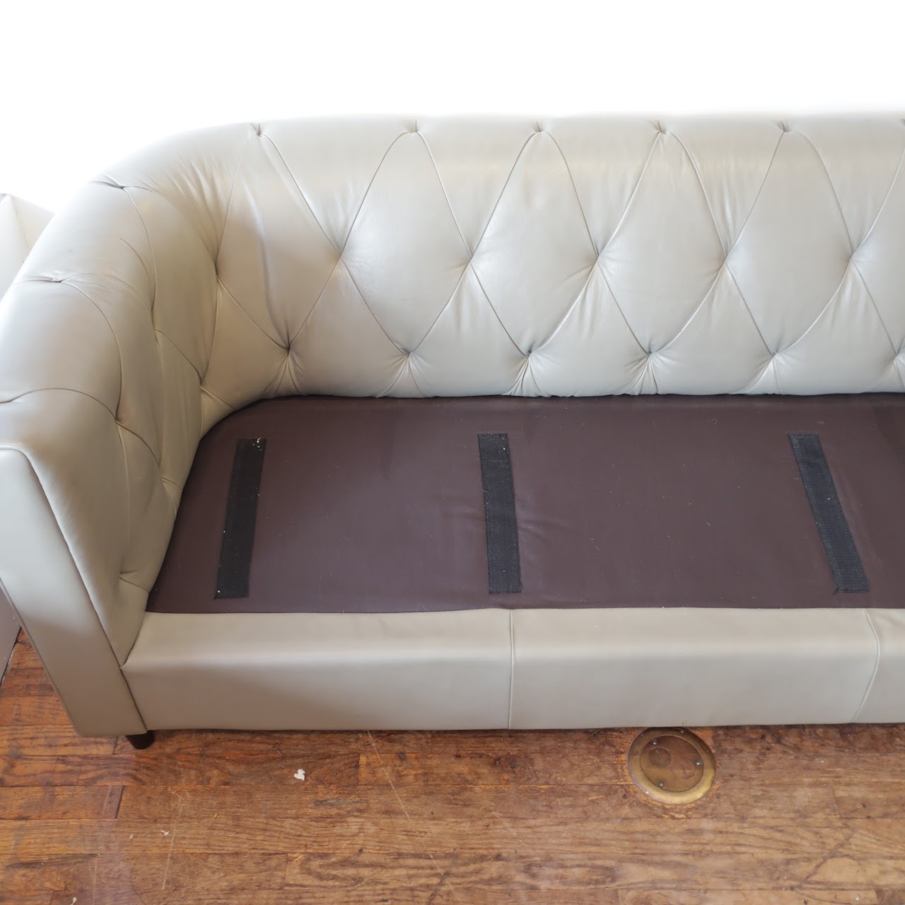 West Elm Chester Tufted Leather Sofa