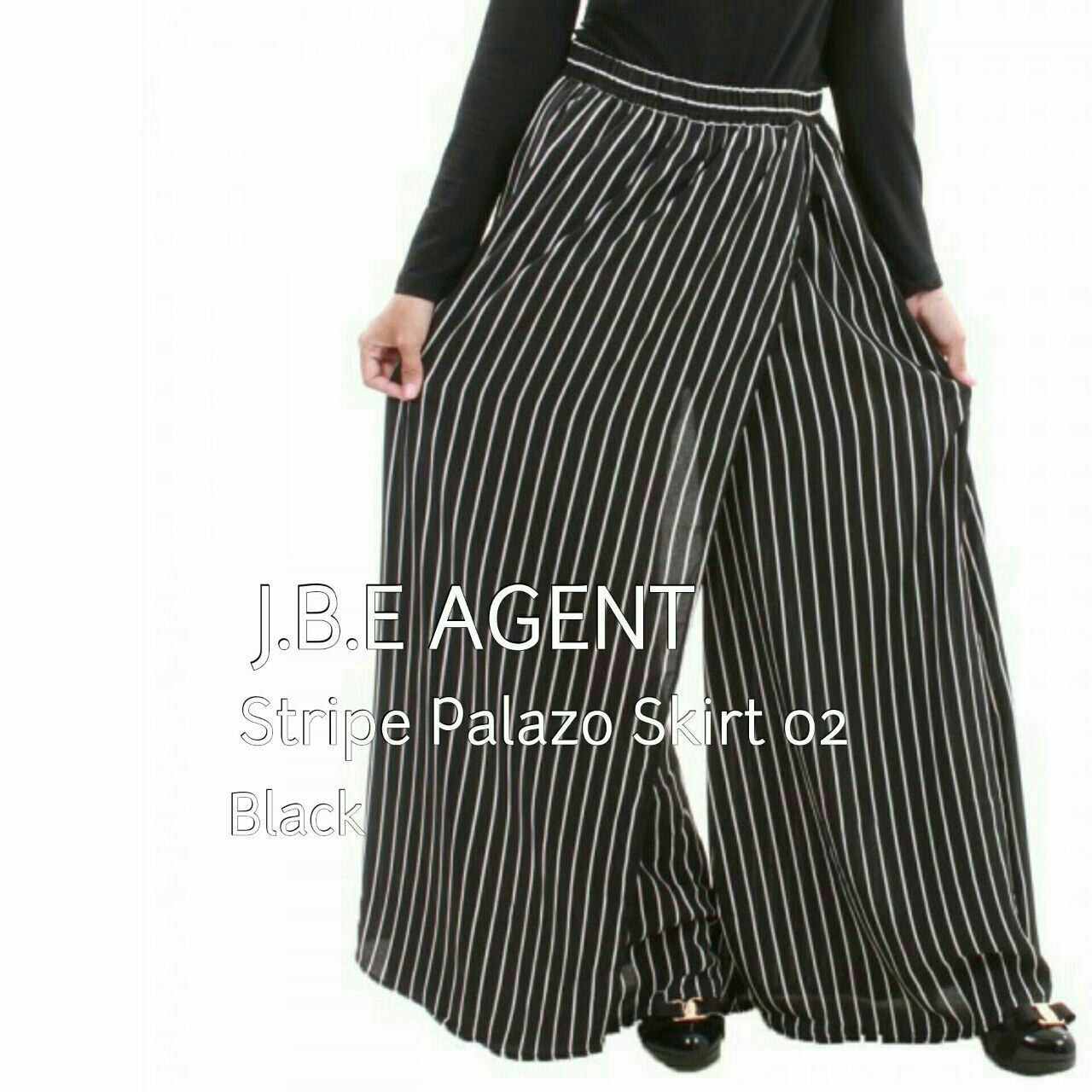 Baju dan Jubah Muslimah Murah: STRIPE PALAZZO SKIRT 02