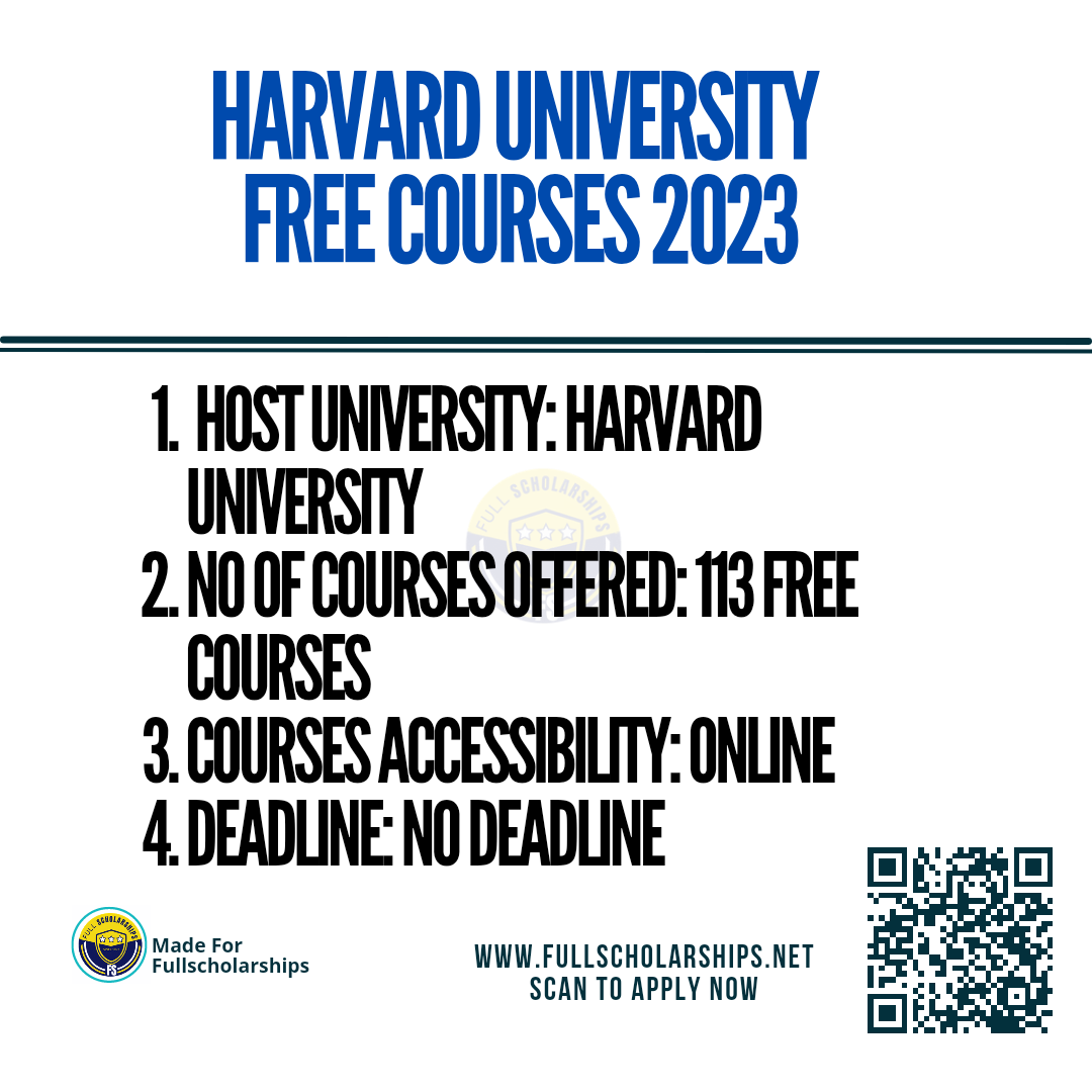 Free Online Harvard University Courses 2023 | Free Harvard University Online Courses