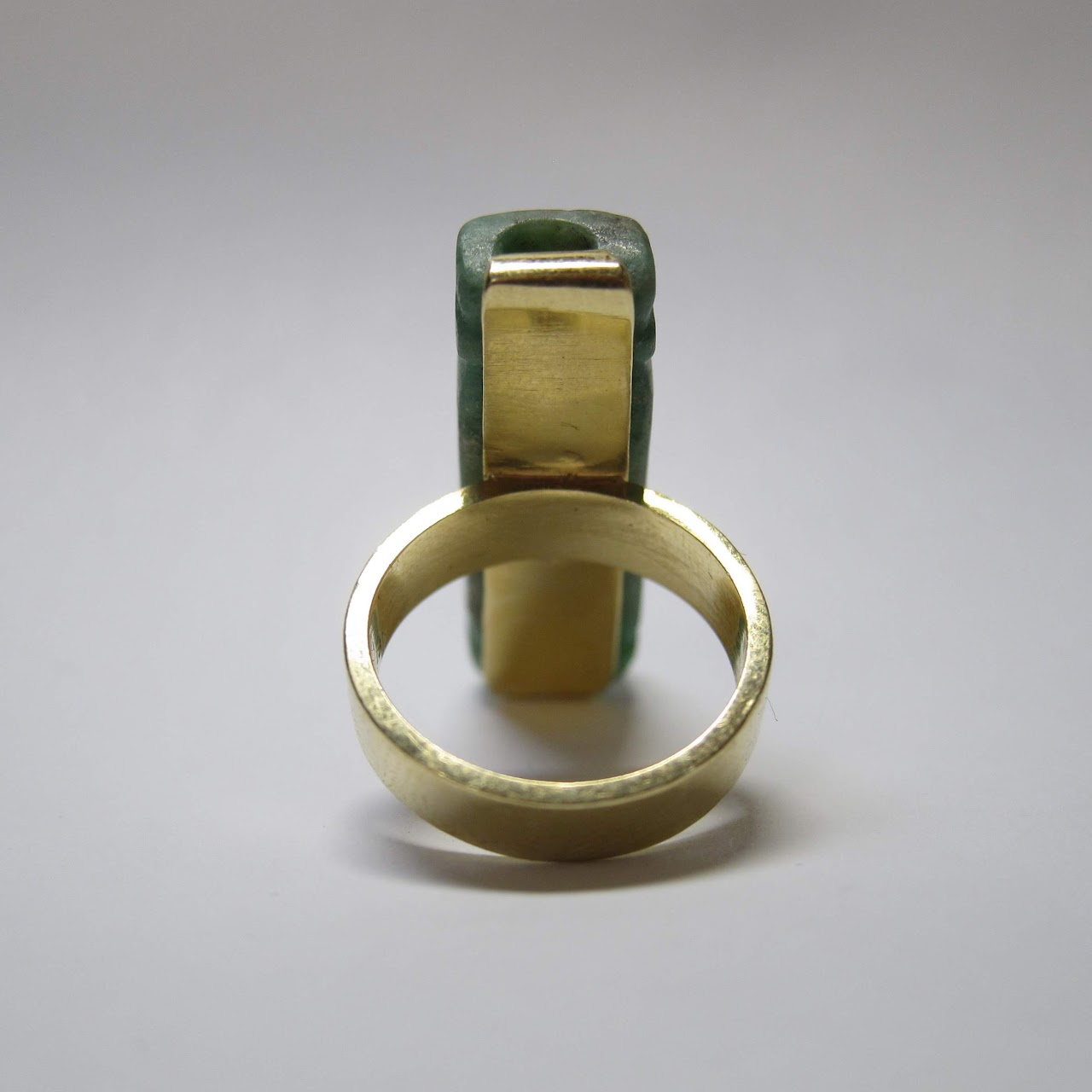 18K Gold and Jade Ring