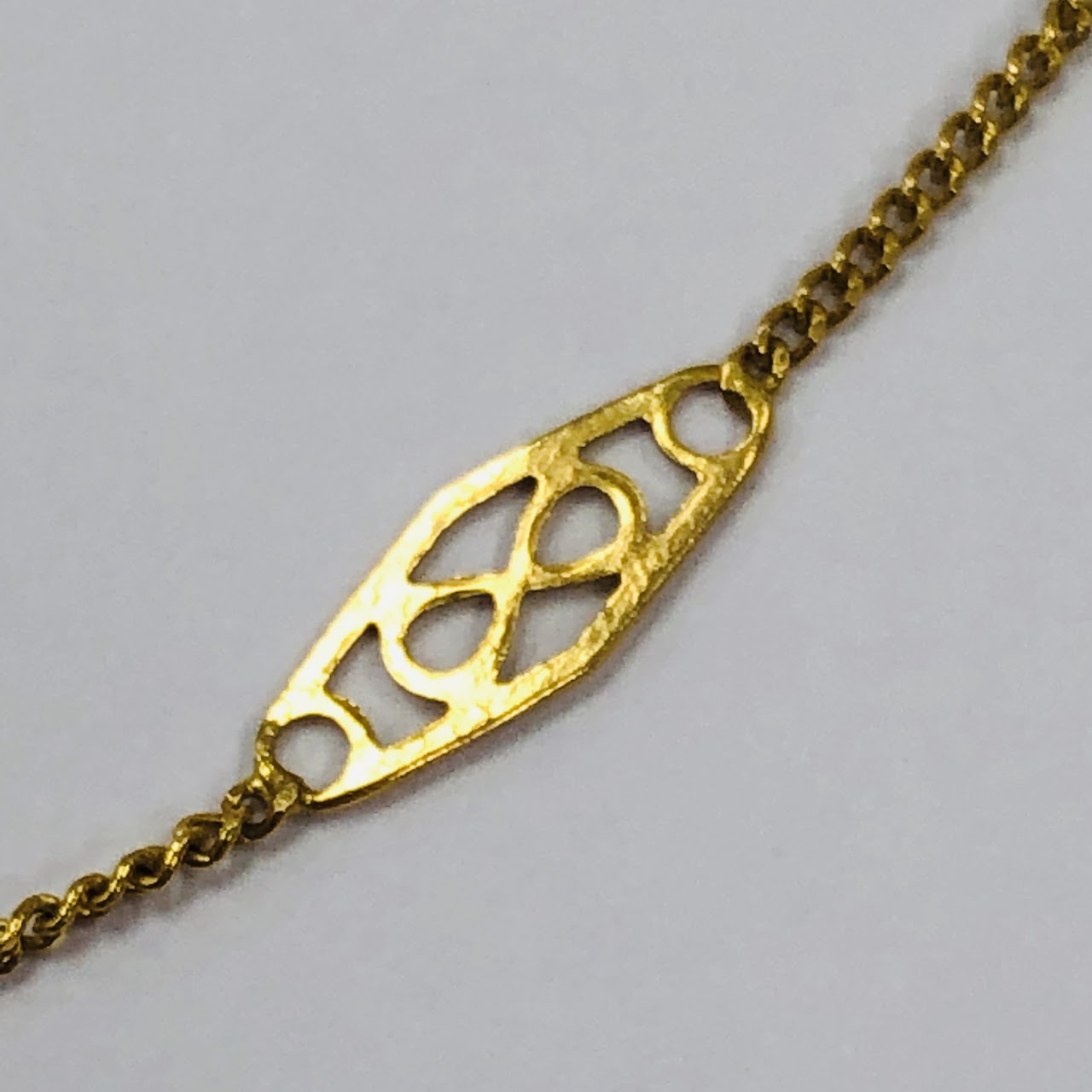 14K Gold Decorative Chain Necklace