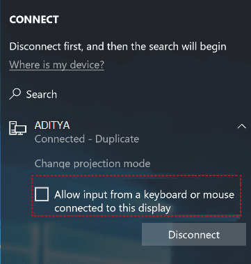 Coche Autoriser la saisie à partir d'un clavier ou d'une souris connecté à cet écran