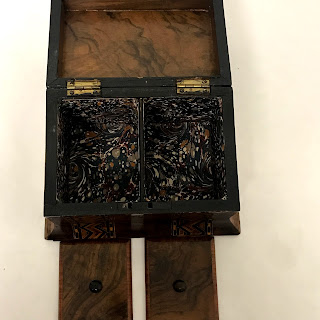 Marquetry Inlaid Figured Walnut Box