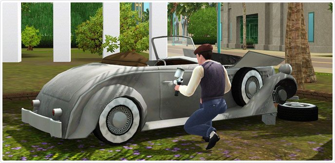 Sims 3 store Klassieke Coole Opknapauto