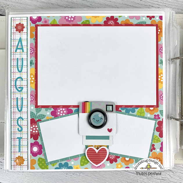 Artsy Albums Scrapbook Album and Page Layout Kits by Traci Penrod: 8x8  Crafty Scrapbook Pages for August