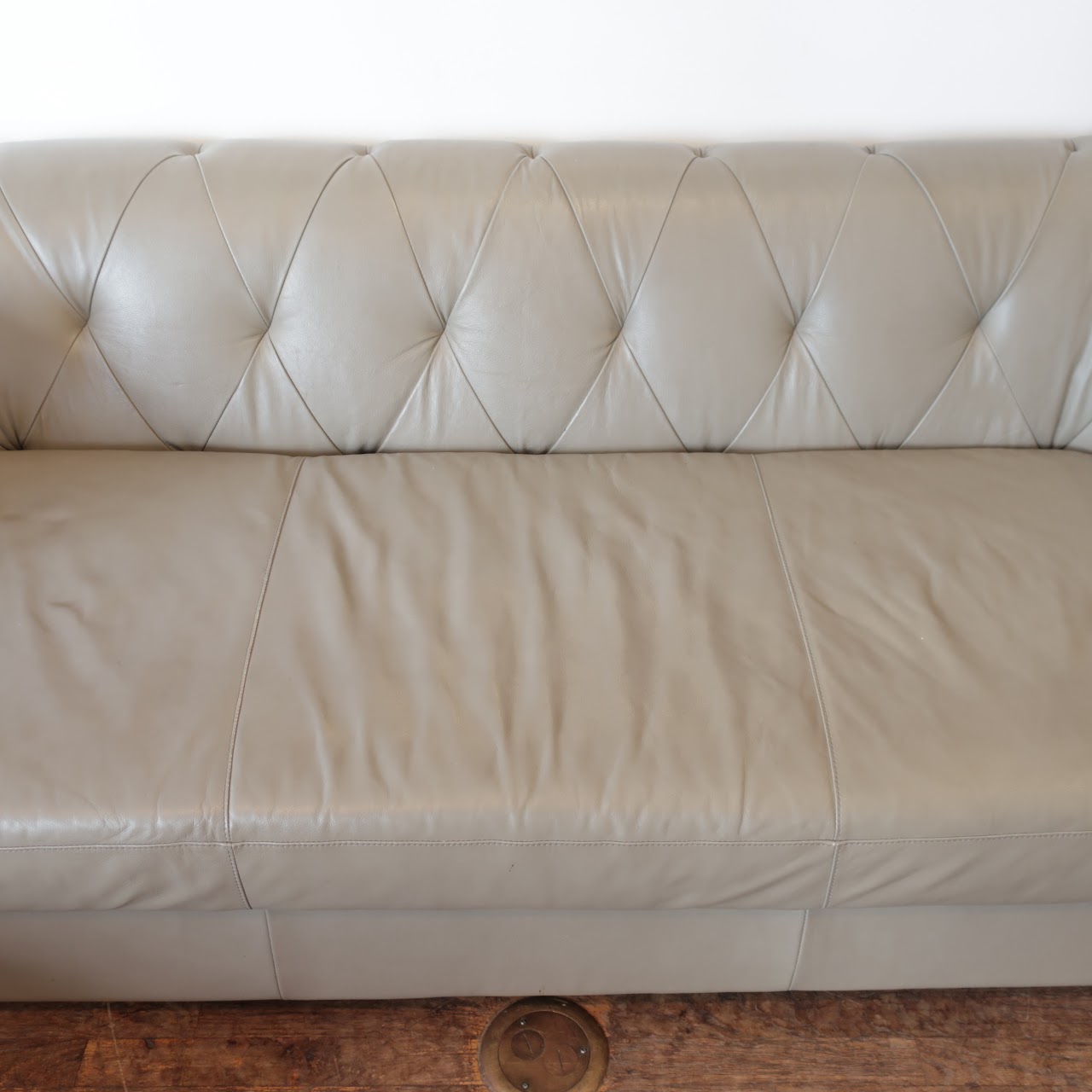 West Elm Chester Tufted Leather Sofa