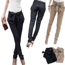 <br />Ularmo® Women Skinny Long Trousers OL Casual Bow Knot Harem Slim Comfy Pants