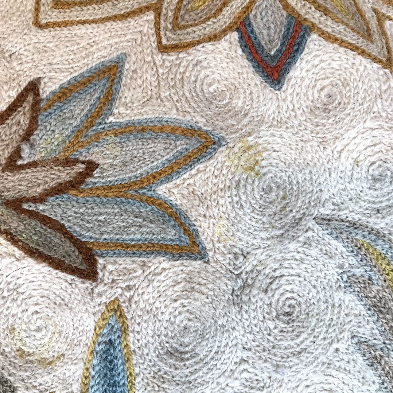 Crewel Embroidered Area Rug