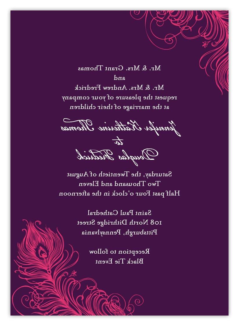 peacock wedding invitations