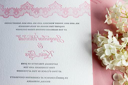 Lacey wedding invitations