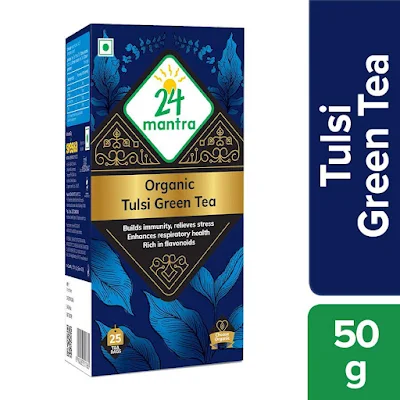 24 Mantra Green Tea - Tulsi, Organic - 50 g