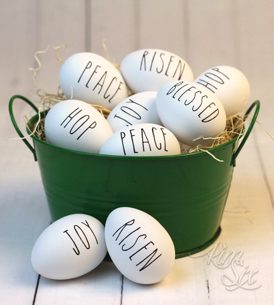 DIY Rae Dunn Easter Eggs