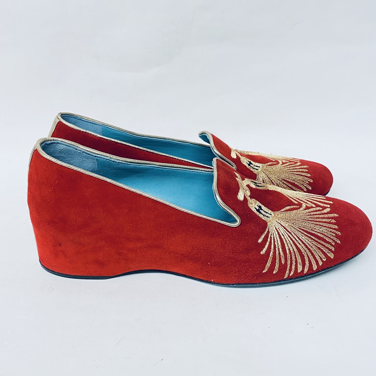 Thierry Rabotin Embroidered Wedge Loafers