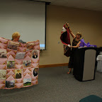 Click to Expand Helene G. Miller and Jean Gleaves open their quilts
