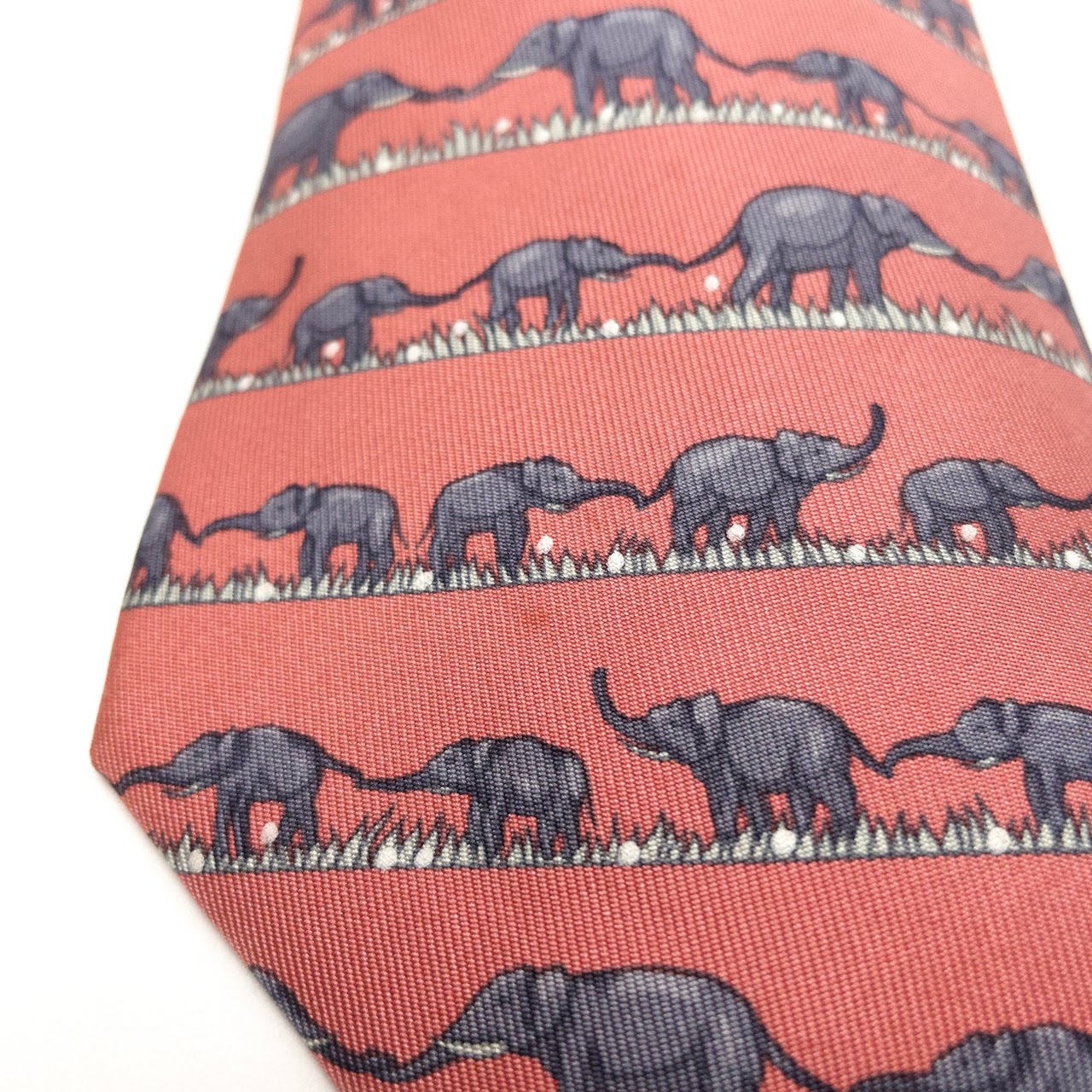 Hermès Silk Elephant Tie