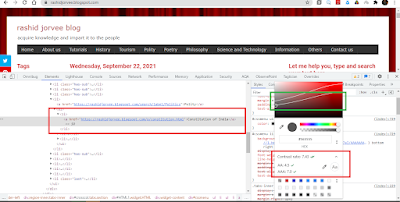 Accessibility contrast ratio chome developer