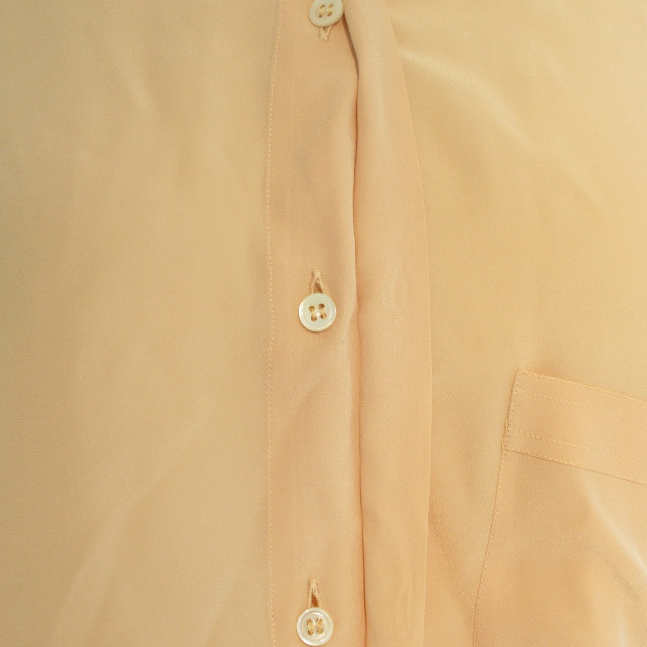 Chanel Peach Silk Blouse