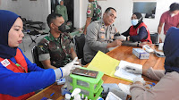 Sambut HUT TNI Ke 77 Kodim 1628/SB Gelar Donor Darah