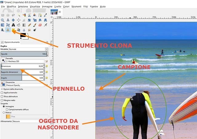 gimp-strumento-clona