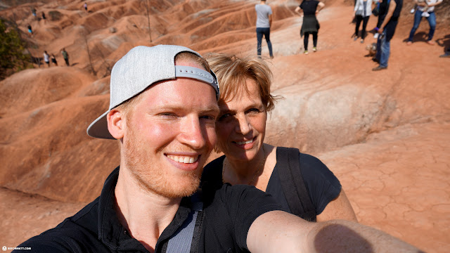 taking my mom to the Cheltenham Badlands in Ontario, Canada in Caledon, Canada 