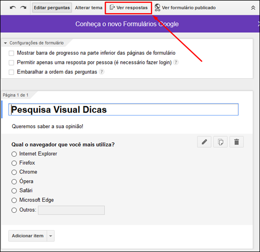 Como criar formulários de pesquisas no Google Docs - Visual Dicas