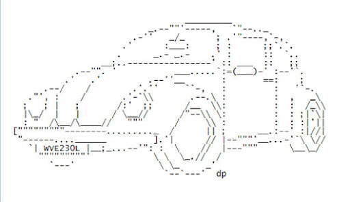Fusca em ASCII Fusca em ASCII