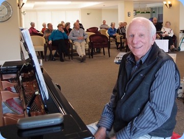 Rob Powell played the grand piano. Photo courtesy of Dennis Lyons.