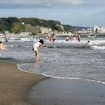 at Yuigahama Beach in Kamakura, Japan in Kamakura, Japan 