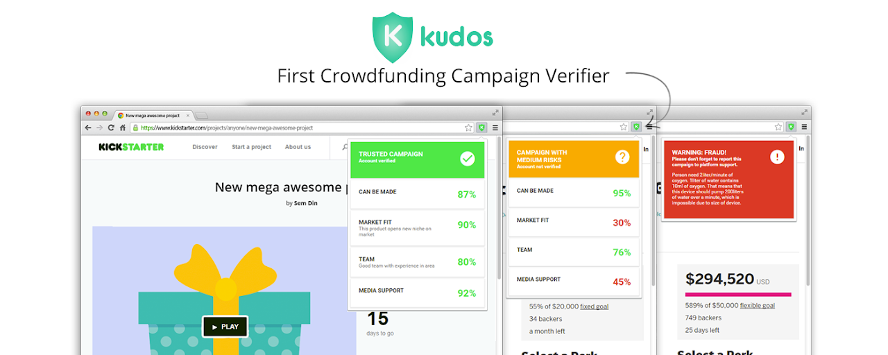 Kudos - Crowdfunding Campaign Verifier Preview image 2