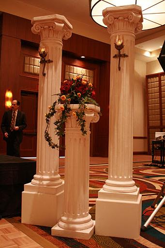 column for wedding arch