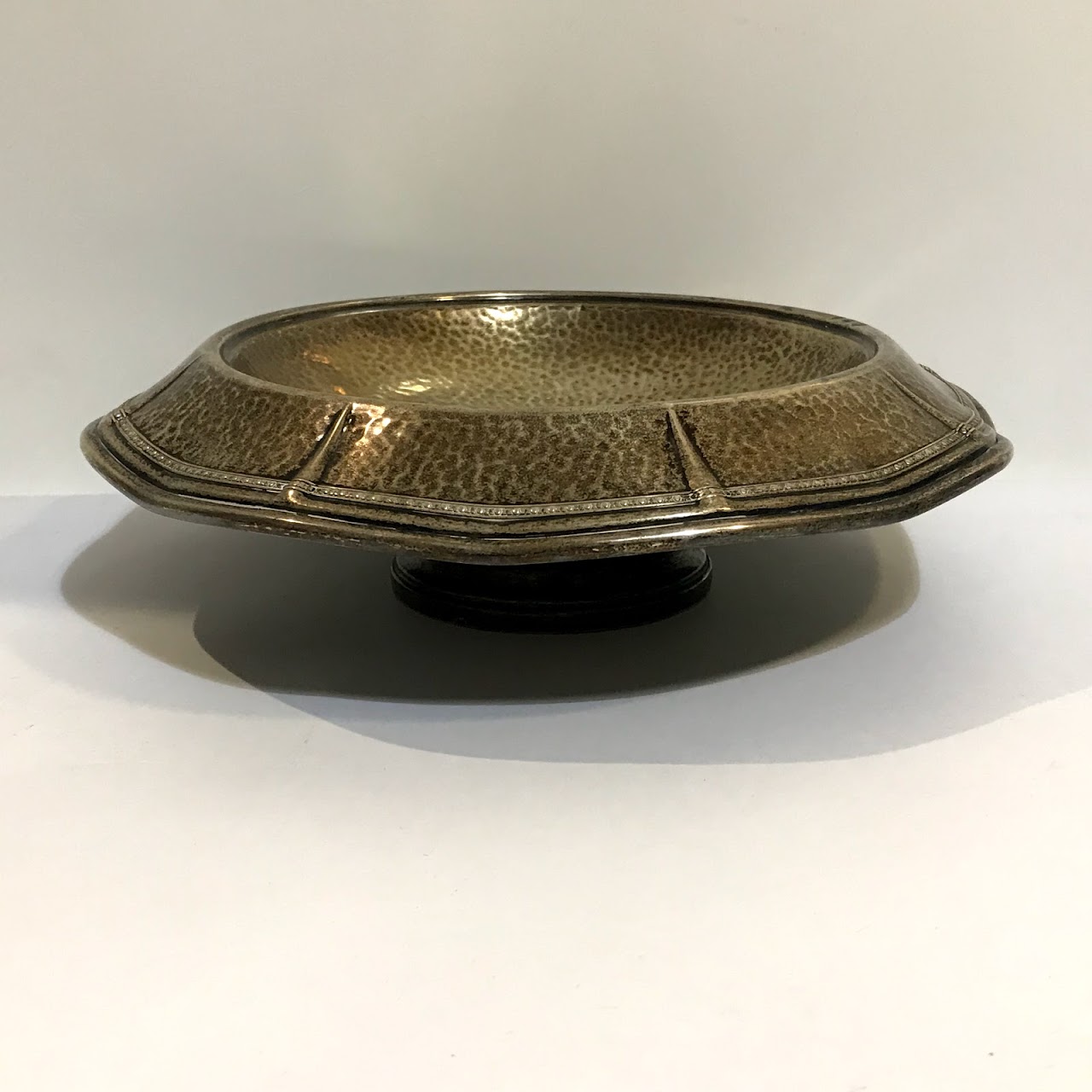 Sterling Silver Hammered Pedestal Bowl