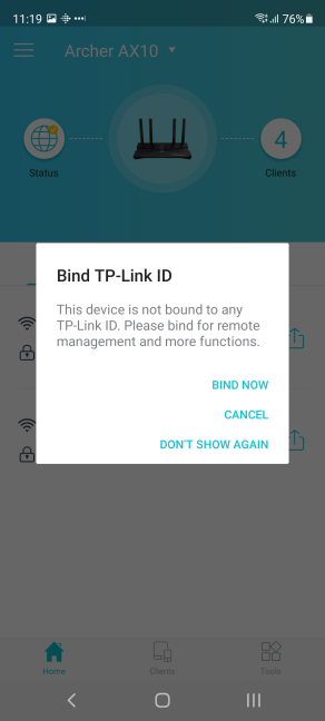 ผูก TP-Link ID ของคุณกับอุปกรณ์ของคุณ