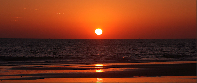 Atardecer en playa